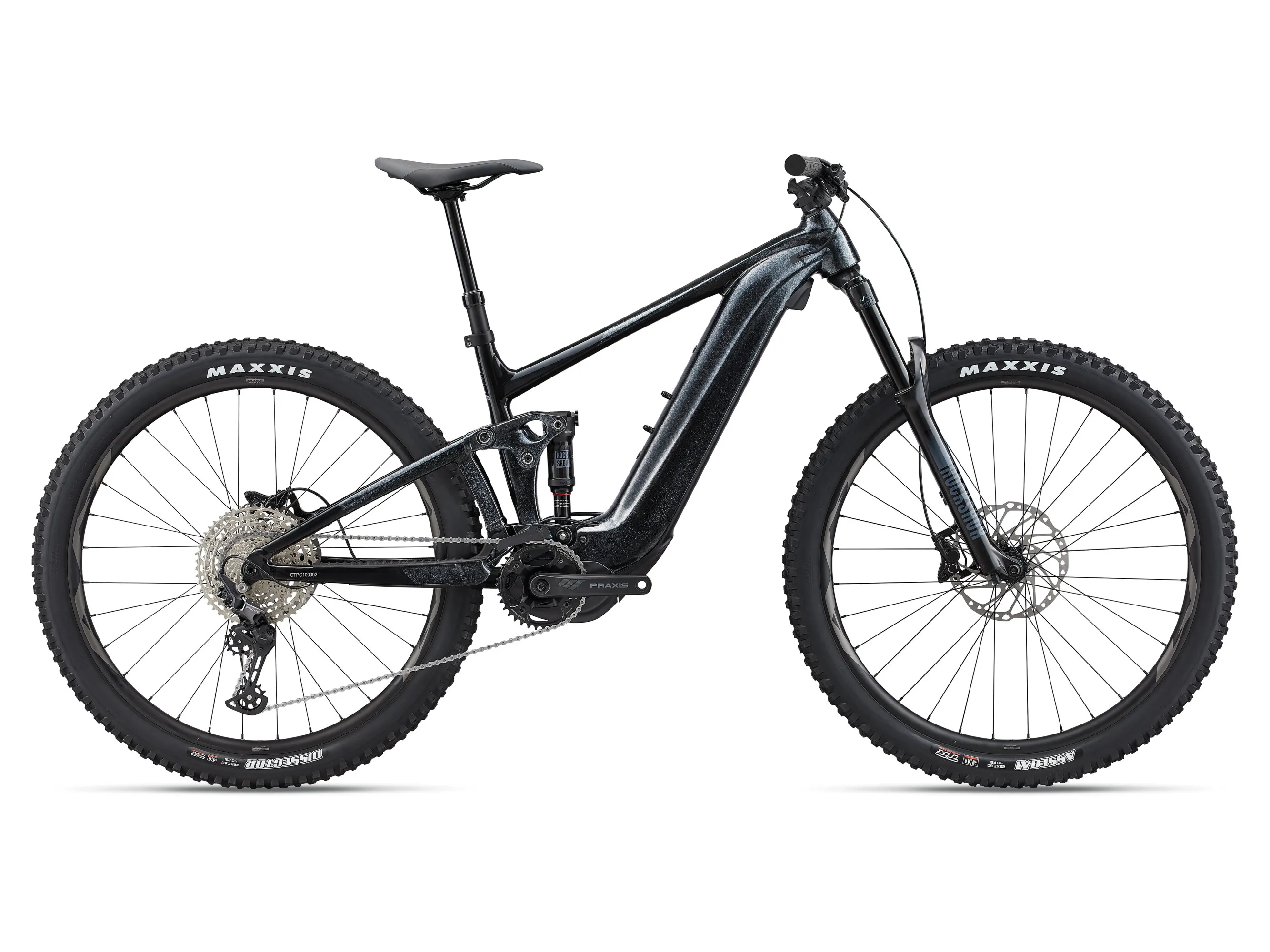 Giant Trance X E+ 3 Pro 29er 2022 in Gloss Black Diamond, side view